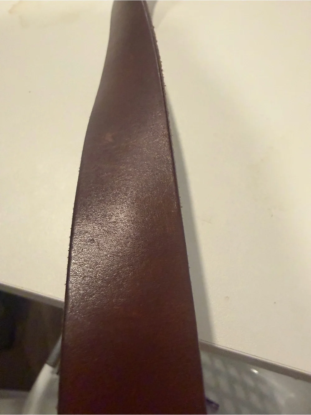 J. Crew Brown Leather Belt with Silver-Tone Curved Buckle